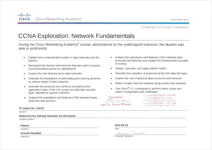 Cisco CCNA Network Academy,  